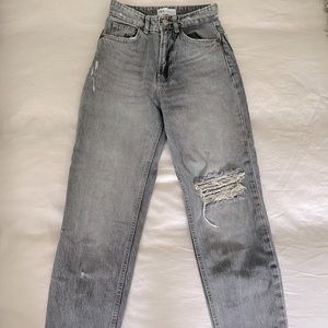 Zara Ripped Fit Mom Jeans